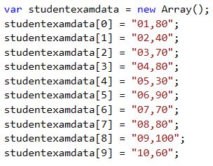 store data in array
